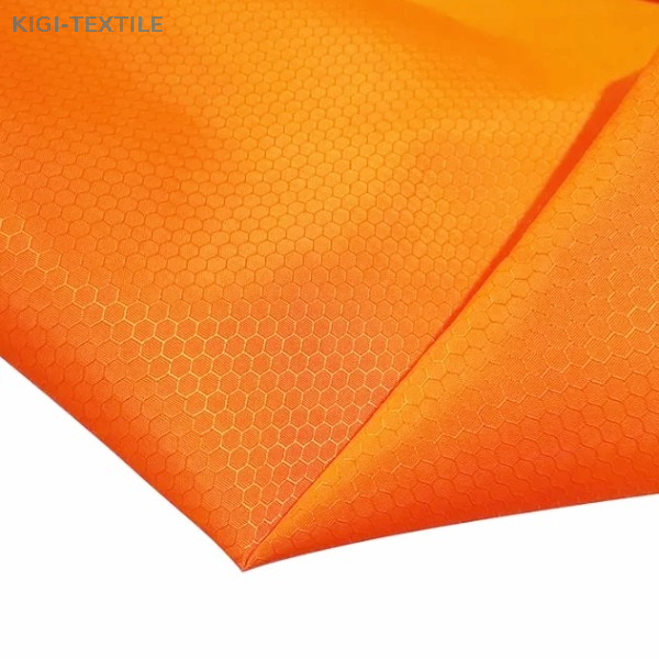 Tissu Oxford Ripstop enduit de polyester 420D - Imperméable, motif nid d'abeille 