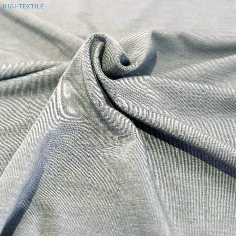 Tissu tricoté en jersey élastique modal en spandex PLA 170 g/m² respectueux de la peau