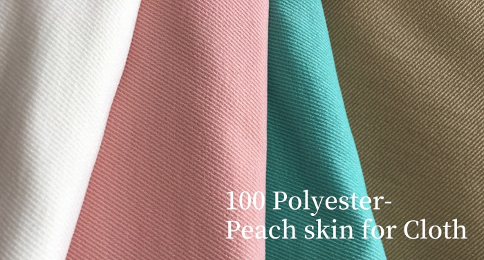 100 polyester peau de pêche