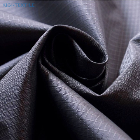 Tissu enduit sans fluor Oxford 420D en nylon recyclé Diamond Jacquard Dobby Ripstop 185 g/m²