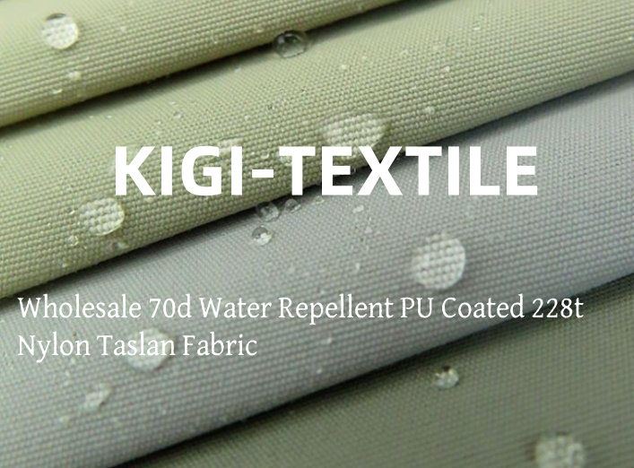 Tissu Taslan en nylon 228t enduit d'unité centrale hydrofuge 70d en gros