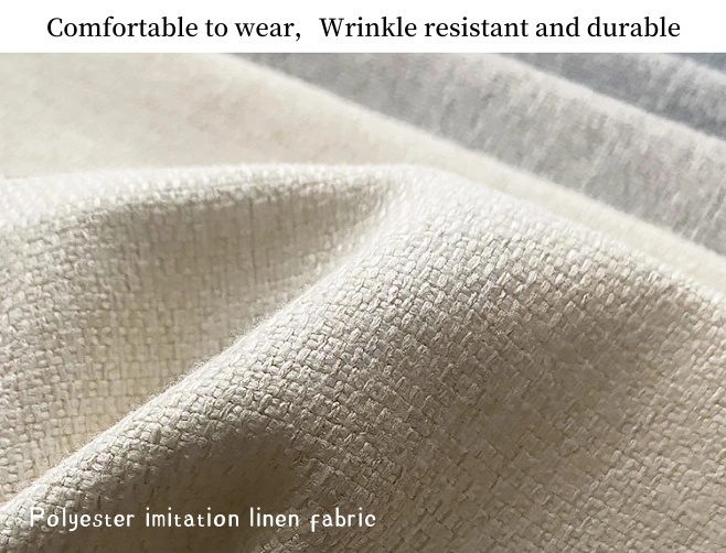 tissu polyester imitation lin - confortable