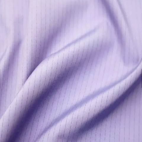 Tissu en polyester pongé à rayures 300T recyclé avec finition imperméable sans fluor