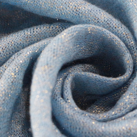 Tissu tricoté biologique 100 en maillot de lin avec une étincelle en feuille d'or, léger, respectueux de l'environnement pour les vêtements